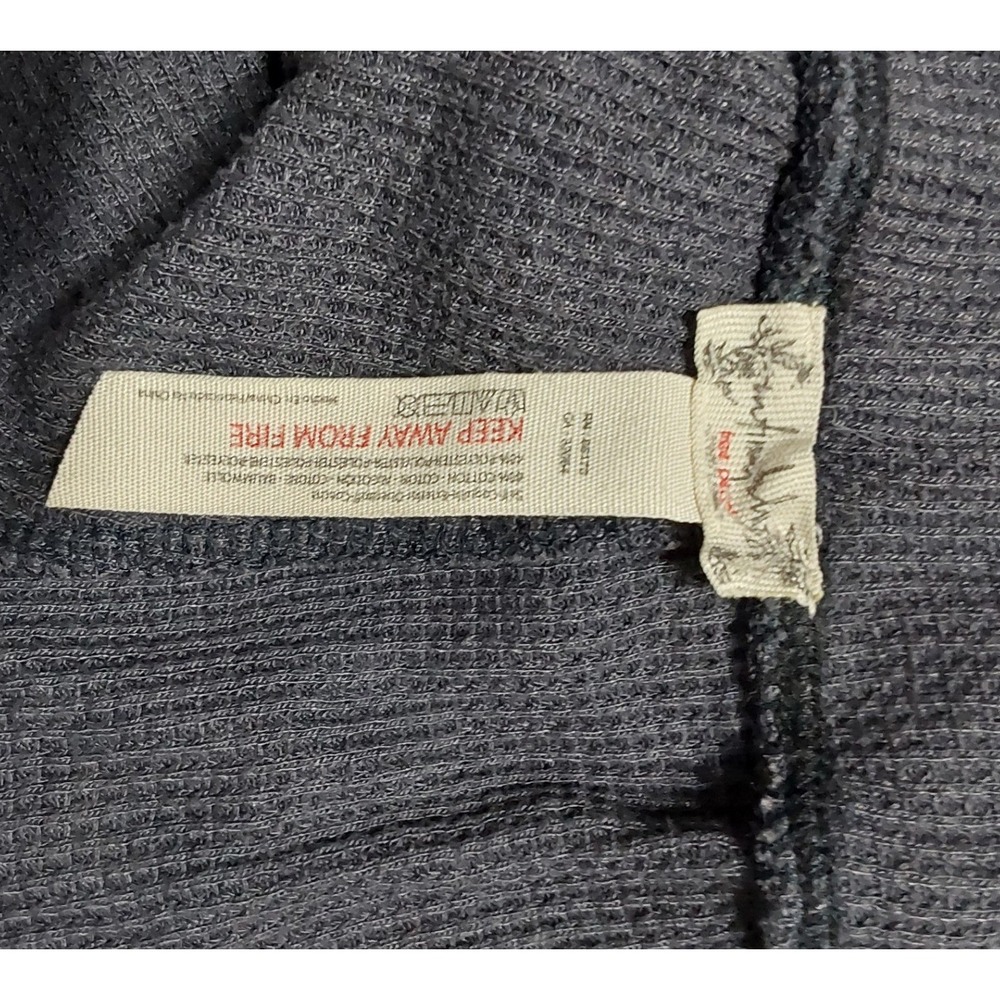Free People Charcoal Gray Waffle Knit Henley Wide Leg Thermal Pants Small